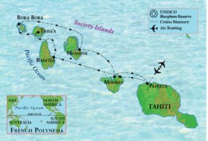 The Society Islands archipelago in French Polynesia