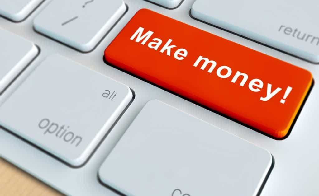 Red button with make money slogan, exactly what micro job sites promote