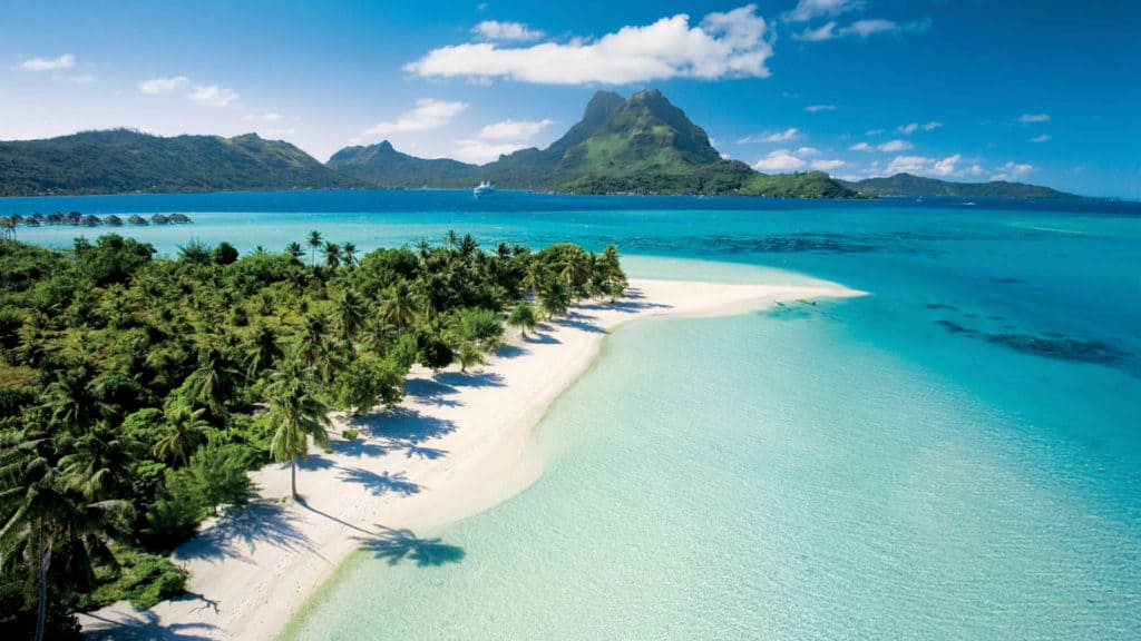 A beach on one of the French Polynesia islands