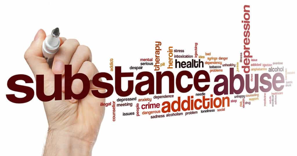 substance abuse words cloud