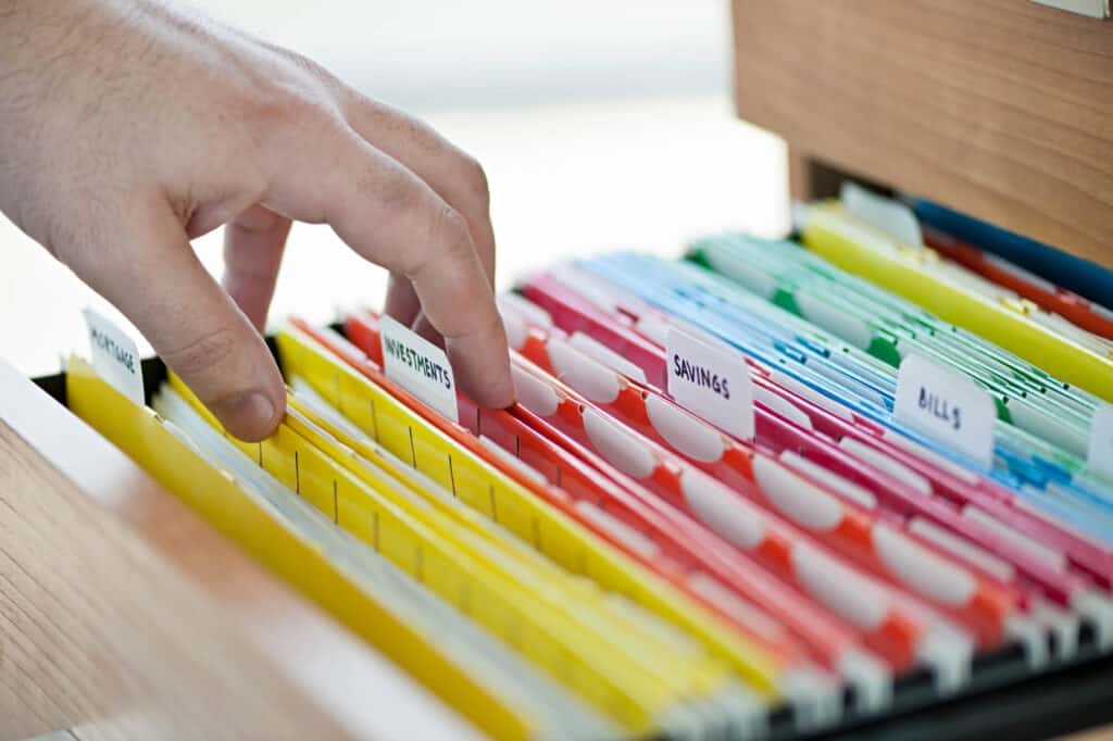 organizing files by colors